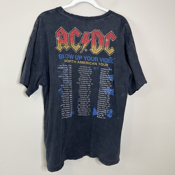 ACDC Band T Shirt Tour M Rock Music Graphic T Grunge Goth - Picture 8 of 9